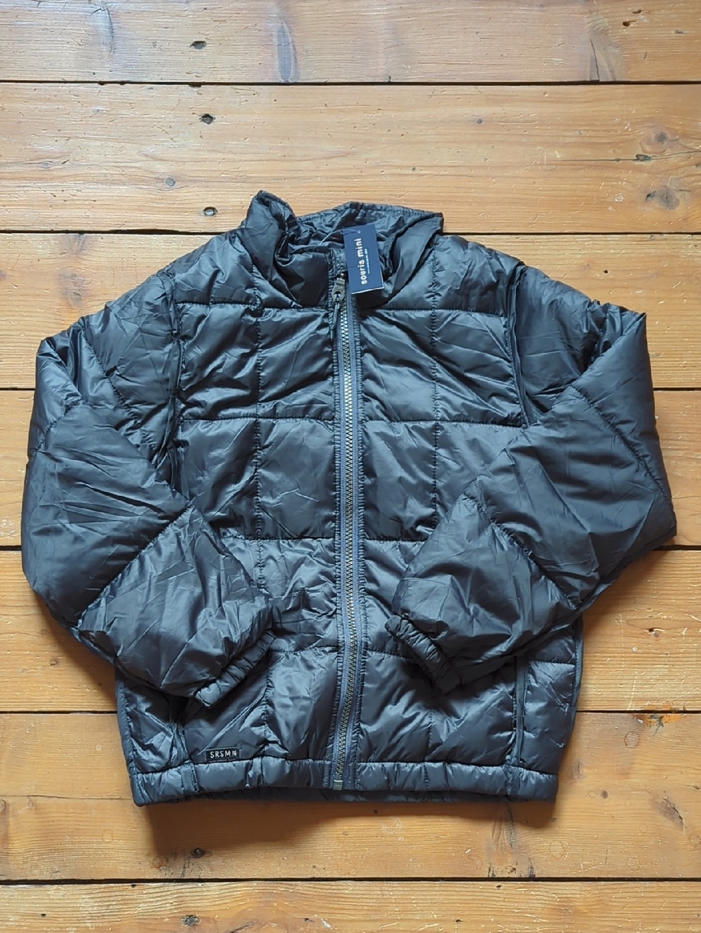 206-**NWT**Souris Mini Quilted Puffer Jacket in Dark Gray